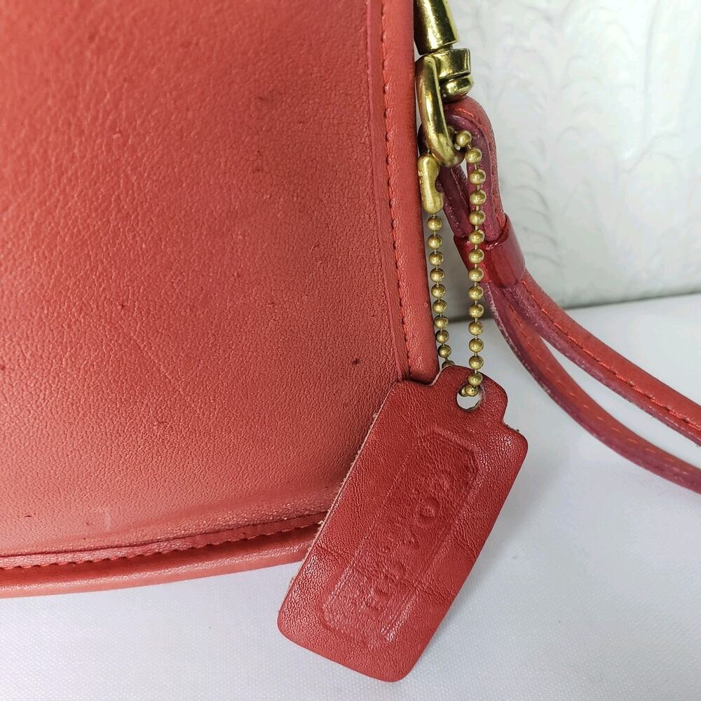 Vintage Coach NYC Bonnie Cashin Shoulder Bag Clutch 9455 RED Anchor Brass - Picture 11 of 16